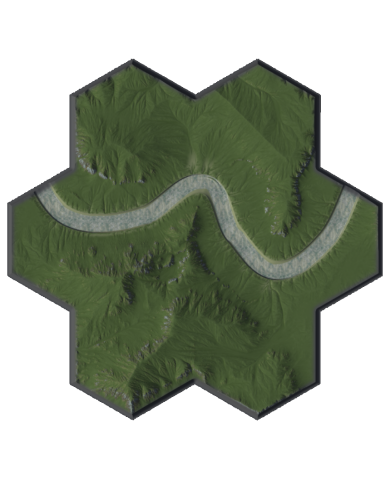 Segone - River Plain Curve 3 - Modular Hex - 1 Piece