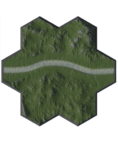 Segone - River Plain Straight L 01 - Modular Hex - 1 Piece