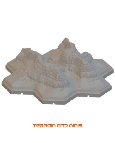 Segone - Desert Mountain Canyon - Modular Hex - 1 Piece