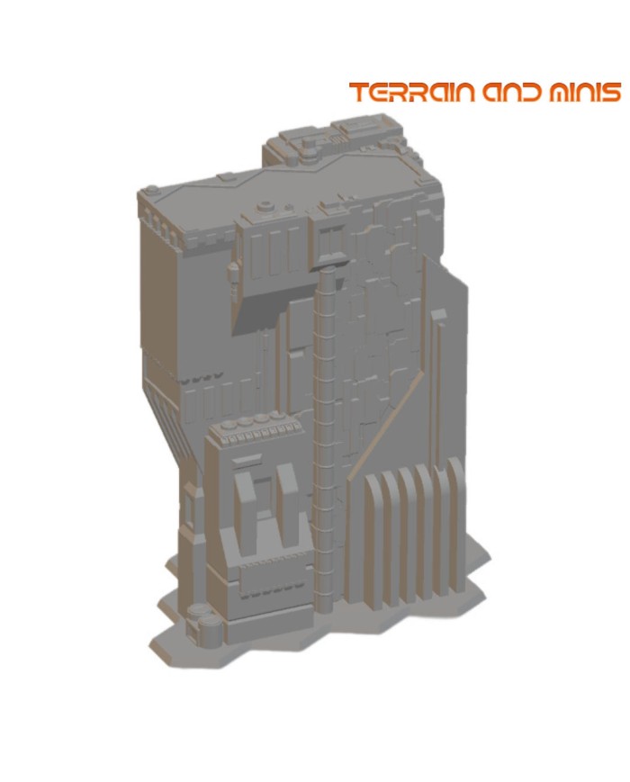 6 mm Sci Fi Building - Model 08