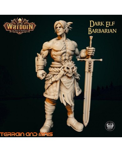 Dark Elf Barbarian - 1 Mini