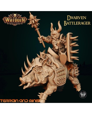 Dwarven Battlerager Rider - 1 Mini