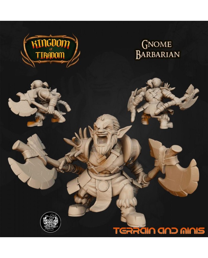 Gnome Barbarian with Two Axes|The Master Forge|Barbarians