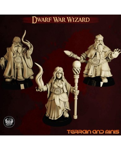 Dwarven War Wizards - 3 Minis
