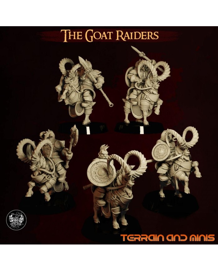 Dwarven Goat Raiders - 5 Minis