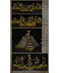 Pirámide Ritual Mesoamericana Pequeña|Red Copper Miniatures|Escenografía Azteca