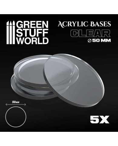 Round 50 mm - Clear Acrylic Bases
