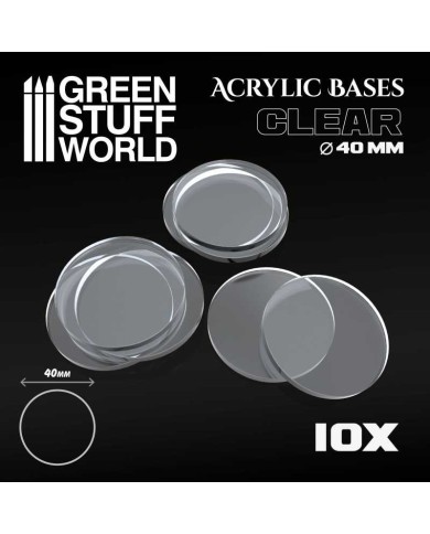 Round 40 mm - Clear Acrylic Bases