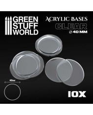 Round 32 mm - Clear Acrylic Bases