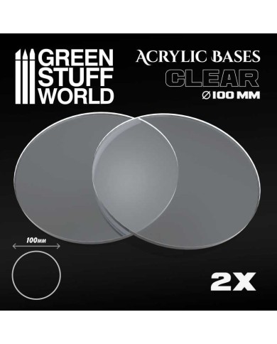 Round 100 mm - Clear Acrylic Bases