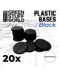 Plastic Bases - Round 25mm BLACK