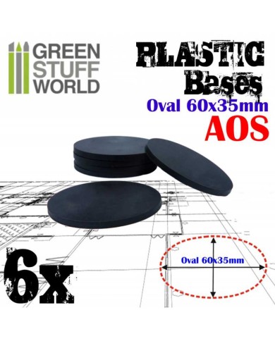 Peanas de Plástico - Ovaladas 60x35mm AOS