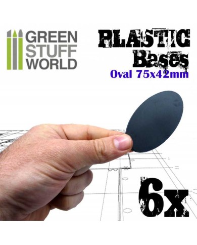 Plastic Bases - Oval Pill 75x42mm AOS