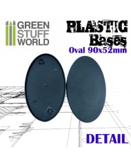 Peanas Ovaladas de 90x52mm AOS - Plástico Negro | Green Stuff World |Peanas de Plástico