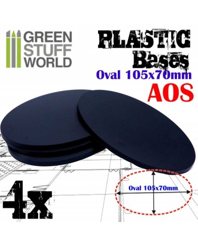Peanas de Plástico - Ovaladas 105x70mm AOS