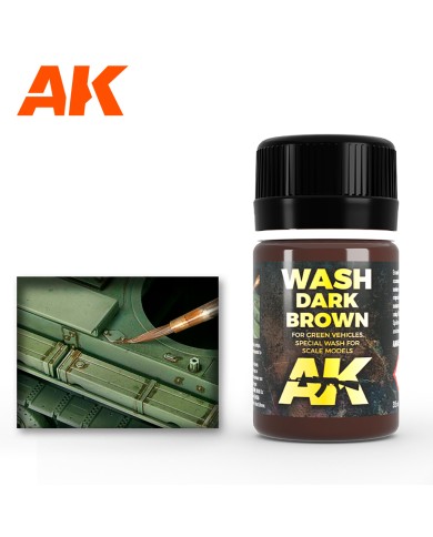 Dark Brown Wash For Green Vehicles