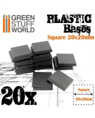 Plastic Rectangular Bases 25x50mm