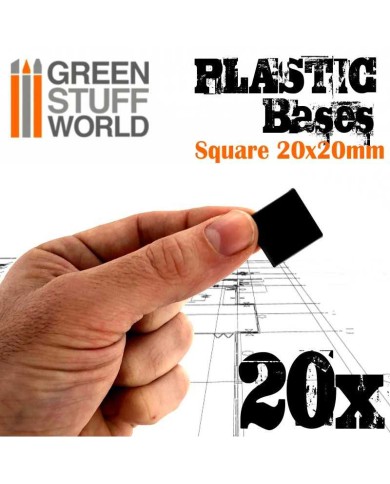 Plastic Square Bases 20x20mm
