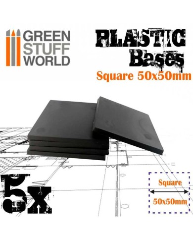 Plastic Square Bases 50x50 mm