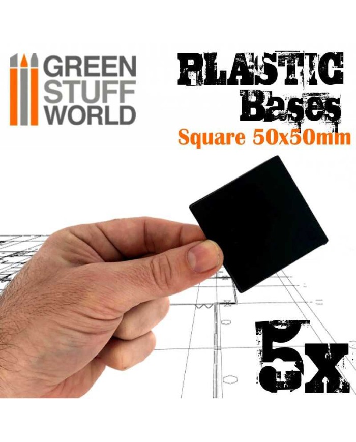 Plastic Square Bases 50x50 mm