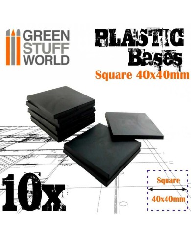 Plastic Square Bases 40x40mm