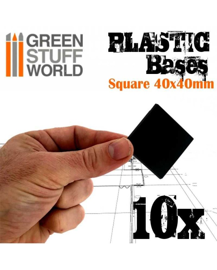 Plastic Square Bases 40x40mm