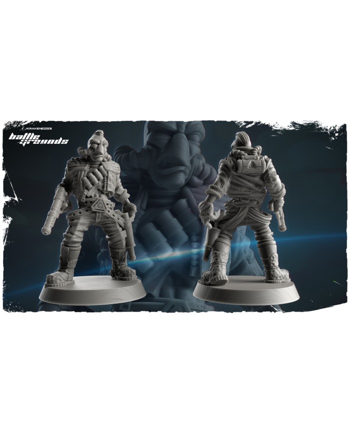 Banda de Contrabandistas Espaciales (x4) - B|Kraken 3D Studios|Bandas de Contrabandistas