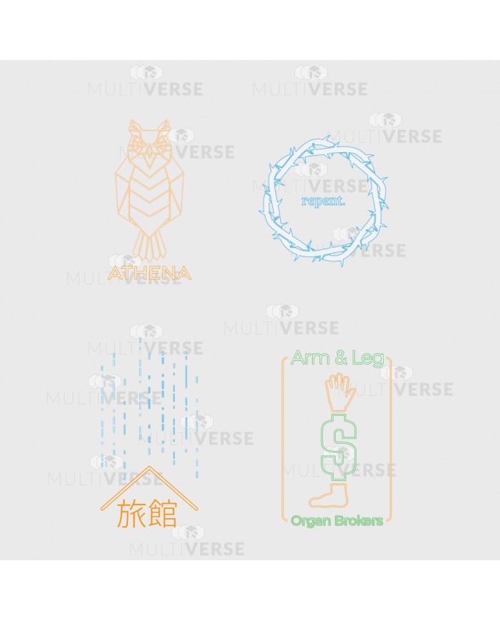 Mobiliario Urbano NeonPunk - Cartel Luminoso + PDFs