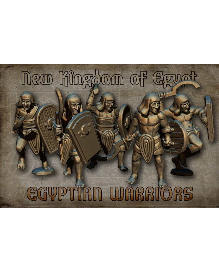 Nuevo Reino de Egipto - Guerreros Egipcios - 5 Minis