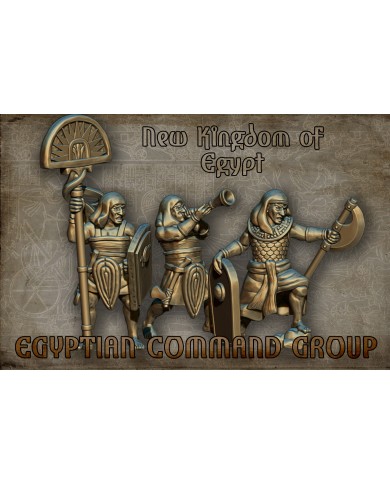 New Kingdom of Egypt - Egyptian Command Group - 3 Minis