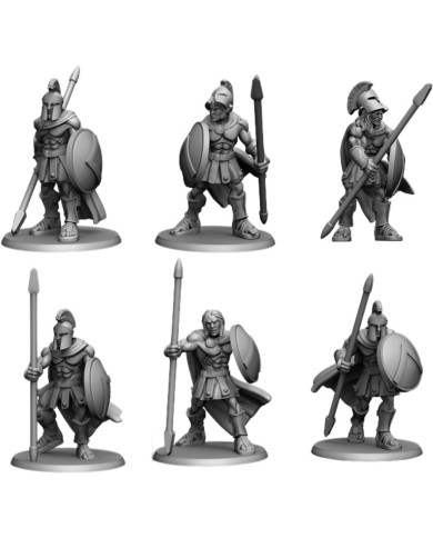 Greece - Spartans - With Spears - 6 minis