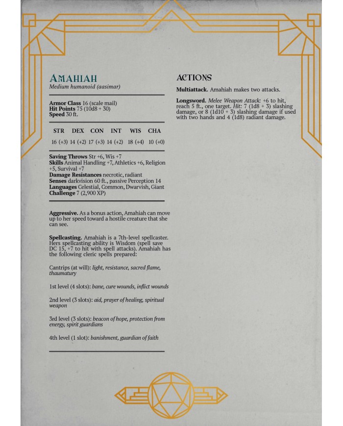 Female Aasimar Cleric - Amahiah|The Printing Goes Ever On|Clerics