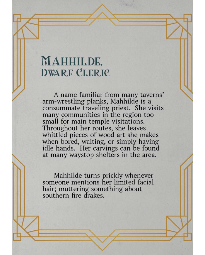 Female Dwarf Cleric - Manhilde | The Printing Goes Ever On | Clerics | Terrainandminis