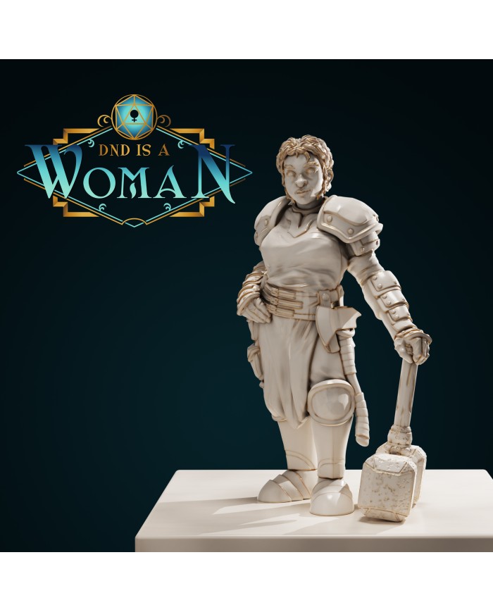 Female Dwarf Cleric - Manhilde | The Printing Goes Ever On | Clerics | Terrainandminis