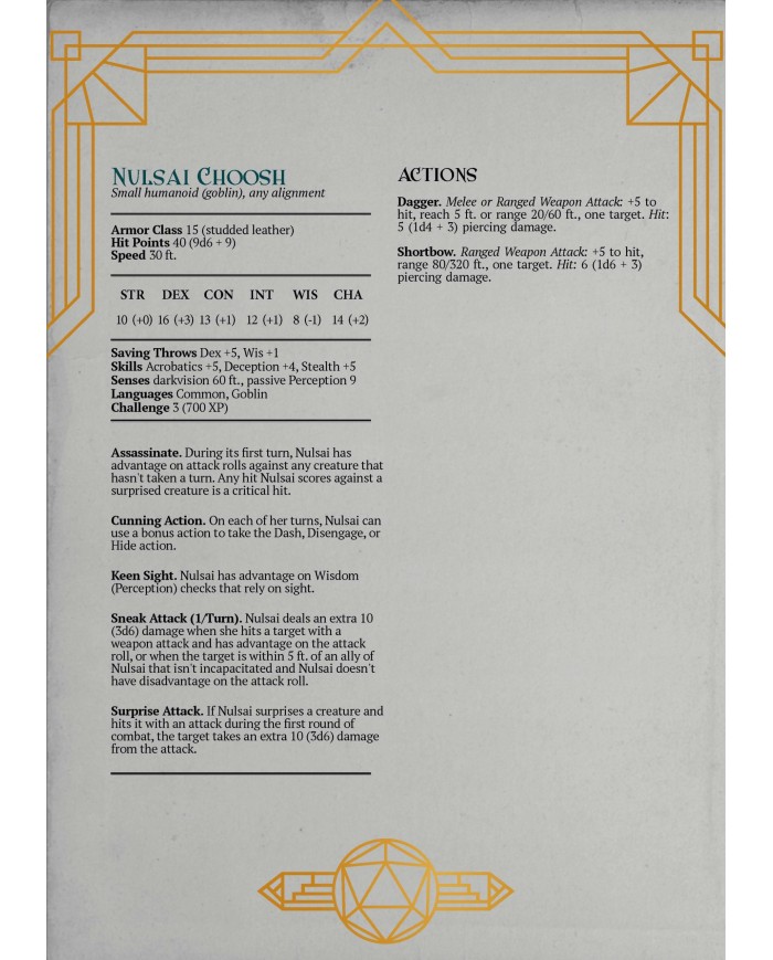 Female Goblin Rogue - Nulsai|The Printing Goes Ever On|Rogues