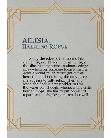 Halfling Rogue - Aelesia