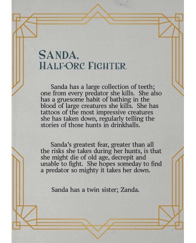 Half Orc Fighter - Sanda
