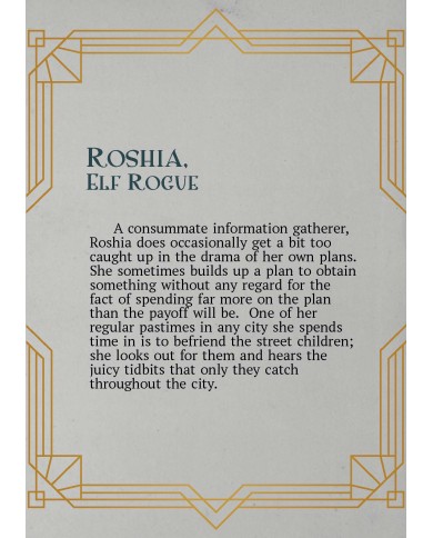 Elf Rogue - Roshia