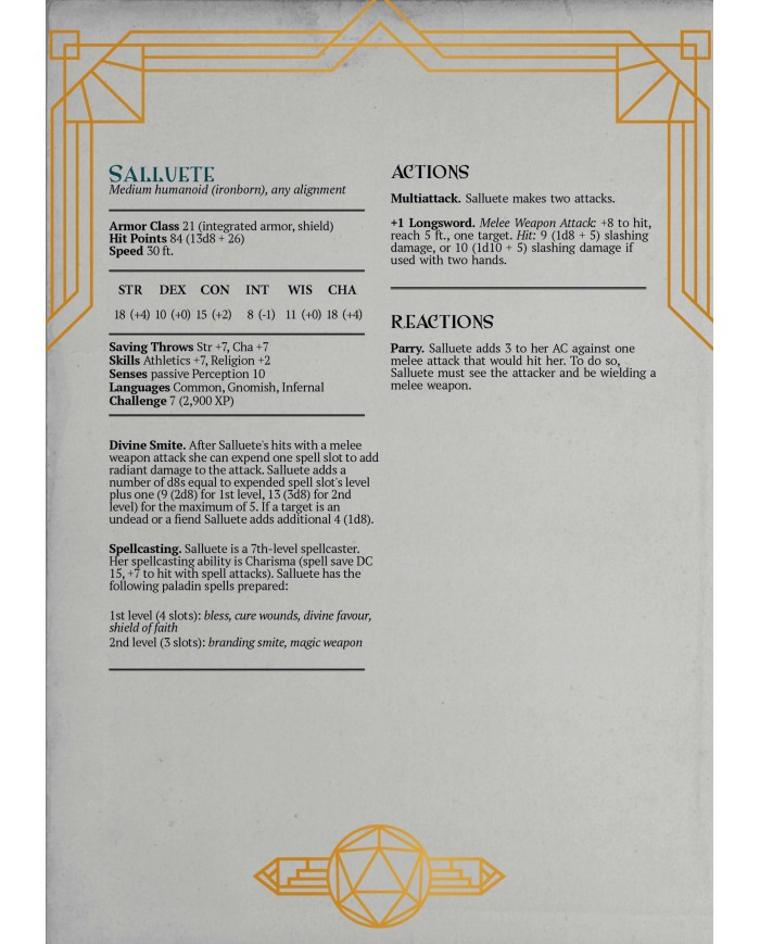 Female Ironborn Paladin - Sallute|The Printing Goes Ever On|Paladins