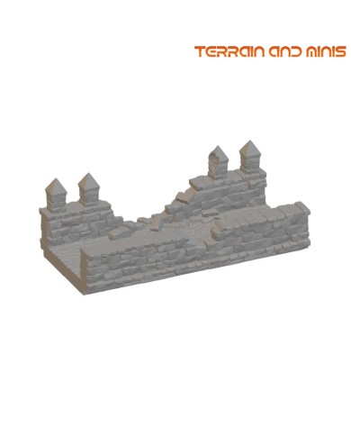 Balansiya Castle - Damaged Arab Straight Wall