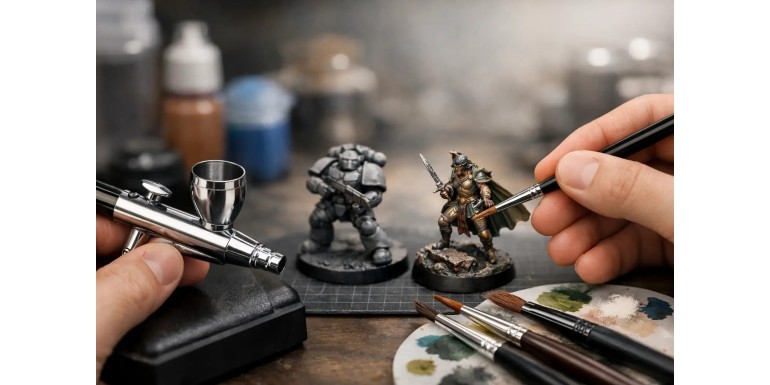Aerógrafo o pincel para miniaturas: cuál usar
