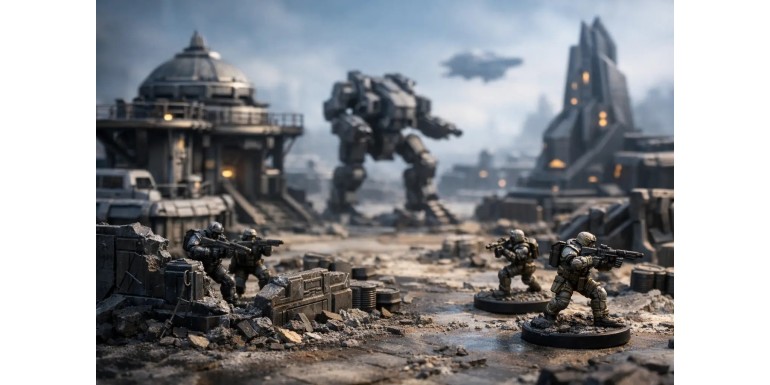 Escenografía sci-fi para wargames que sí funciona