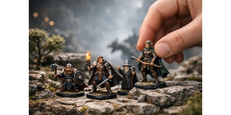 Miniaturas de exploradores fantasy bien elegidas