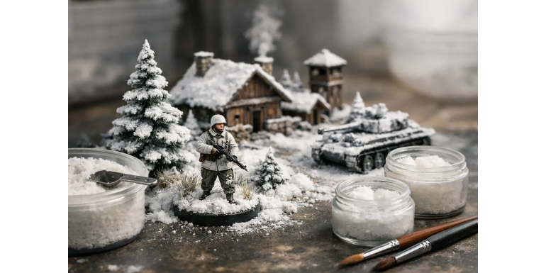 Efecto nieve para miniaturas: qué usar