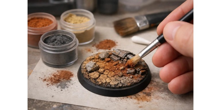 How to Use Pigments on Miniature Bases (Without Overdoing It)