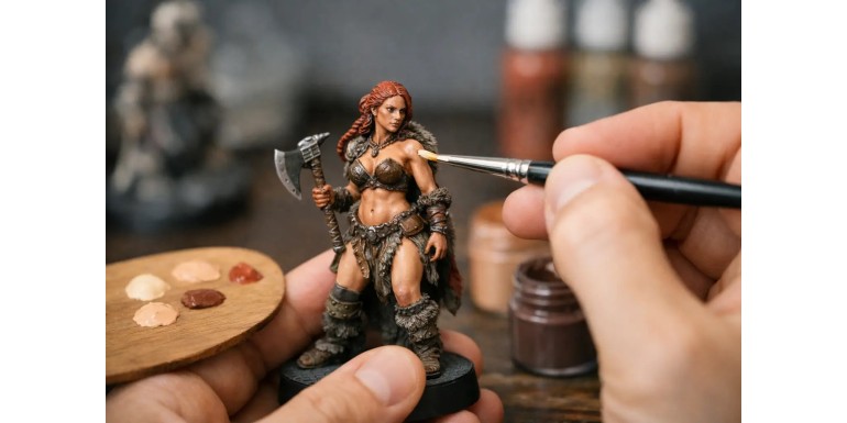 How to paint skin on miniatures