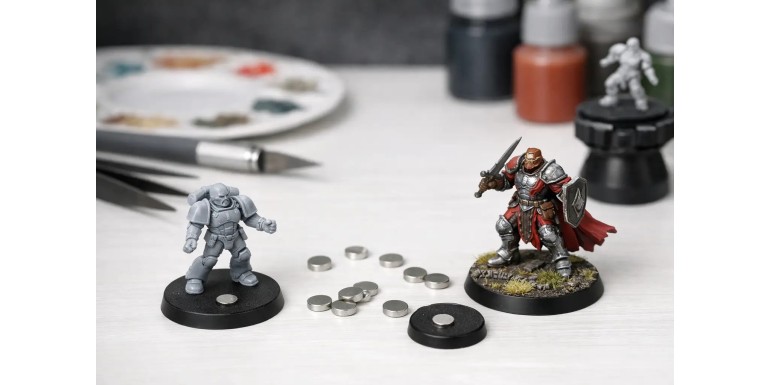 Guía para imanes en peanas de miniaturas
